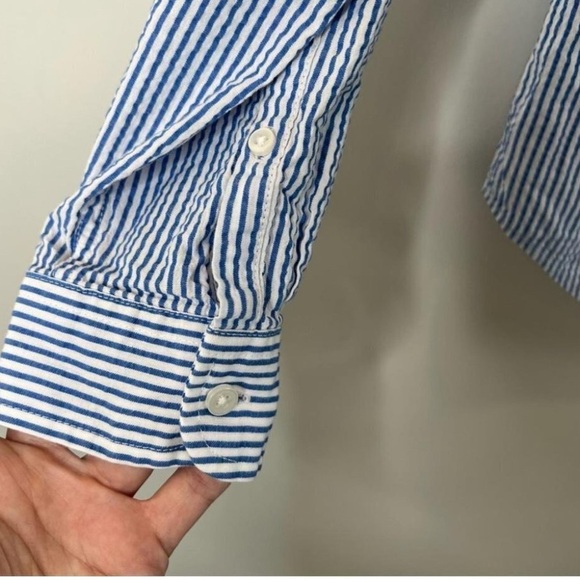 Blue Striped Men's Shirt - Picture 6 of 8